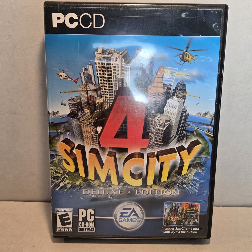 SimCity 4: Deluxe Edition With Expansion Complete (PC, CD-Rom 2003)EA-Games